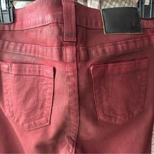 True Religion Women's Skinny Wax Jeans - Deep Red